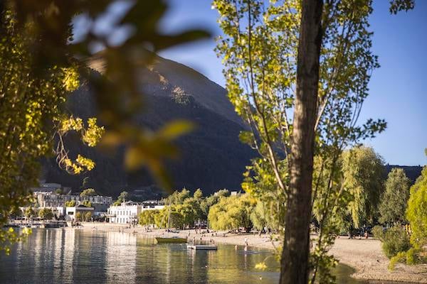 Queenstown Bay Beach view from Queenstown Gardens (1)